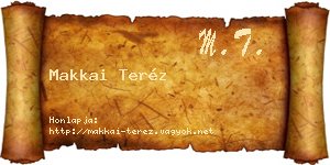 Makkai Teréz névjegykártya